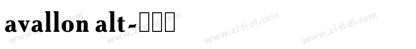 avallon alt字体转换